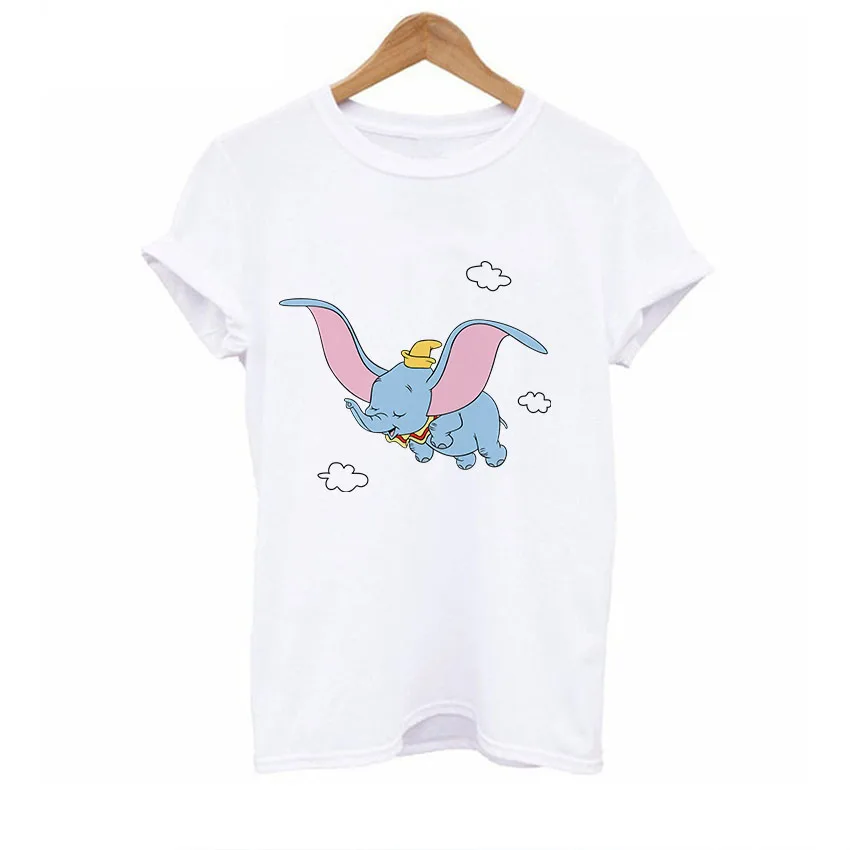BTFCL Dumbo, женская футболка, Забавный слон, Camiseta Dumbo, футболка с принтом, женская, американская, популярная, футболка, милая, 90 s, футболка с животными