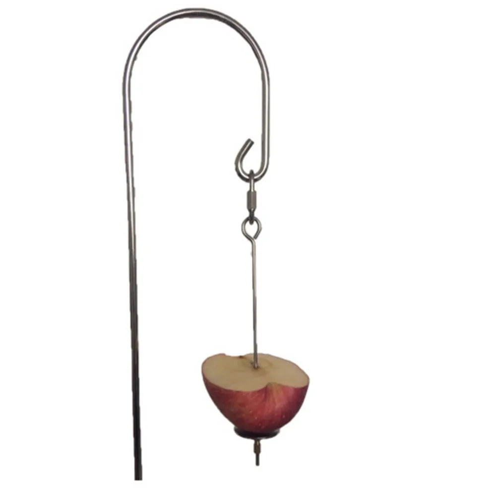 1 Pc Stainless Steel Parrot Fruit Vegetable Food Stick Holder Meat