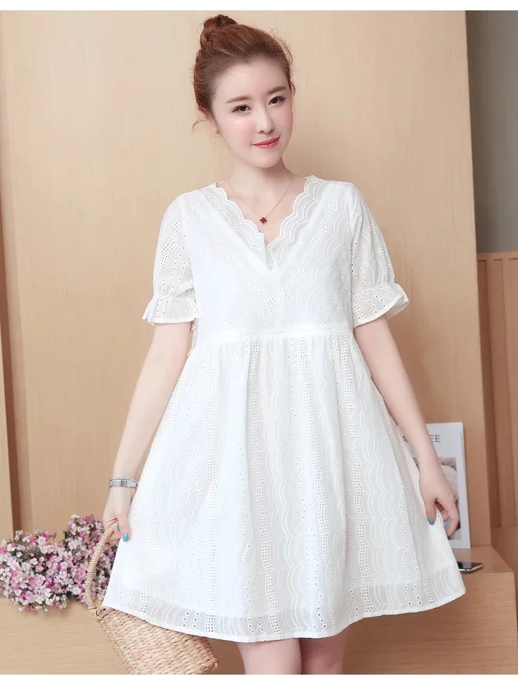 Летнее платье для беременных женщин Vestidos женский халат для кормящих женщин для беременных с коротким рукавом Хлопок Одежда для кормящих