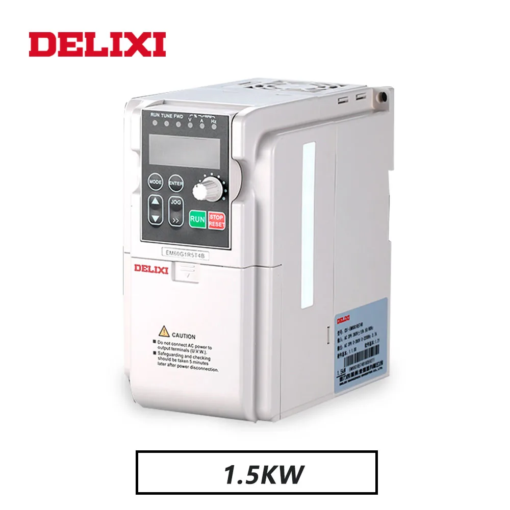 

DELIXI 220V 1.5KW single phase input three phase output frequency inverter converter for motor Speed Controller drives
