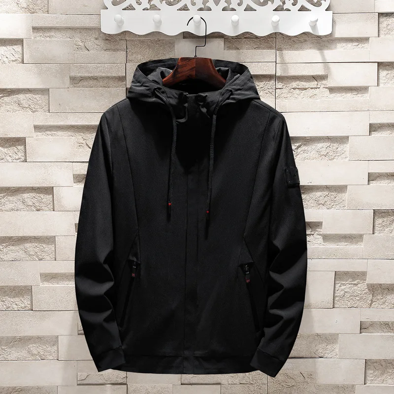 

New men Spring Autumn jacket hooded Jackets Plus Size 10XL 9XL 8XL 7XL men Windbreaker Casual Coat Male Outerwear Streetwear