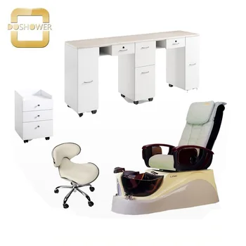 

Doshower body massage of modern pedicure chair with salon equipment