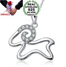 OMHXZJ Wholesale sheep Chinese zodiac AAA zircon 925 sterling silver NO Chain Necklace star jewelry woman pendant Charms PE22