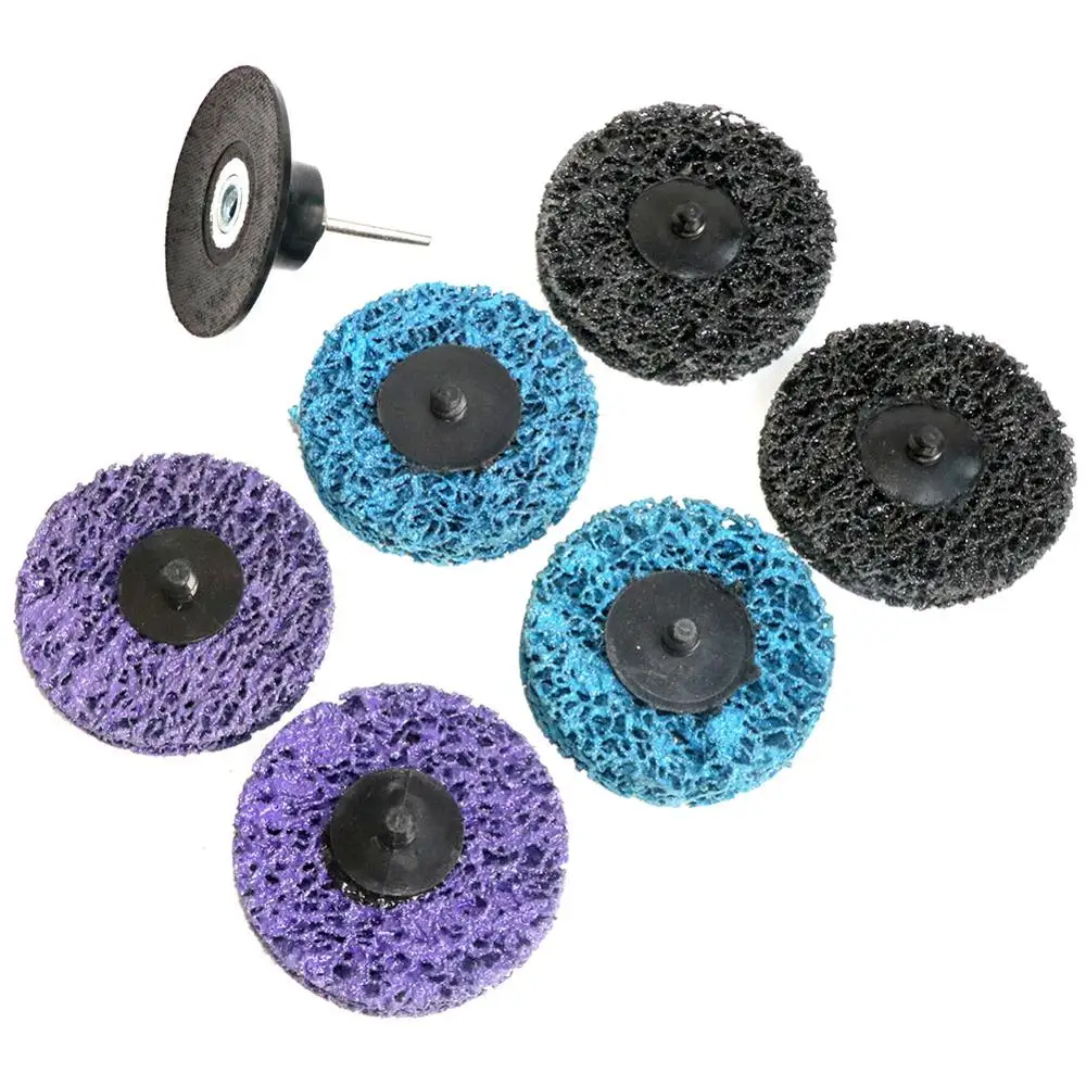 

2" 3inch 75mm 6pcs Roloc Quick Change Disc Clean & Strip Grinding Disc for Metal Paint Rust Removal