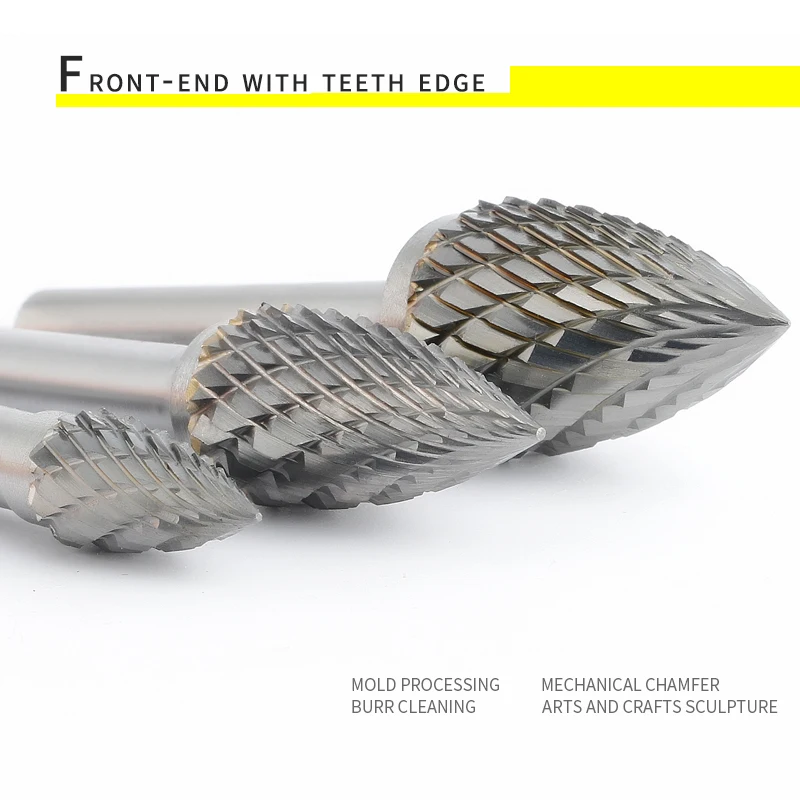 Сплав ротационная Вольфрамовая сталь 1 шт. острый кукурузный жесткий металлический Фрезерный резак резьба по дереву Шлифовальная головка g-образный наконечник