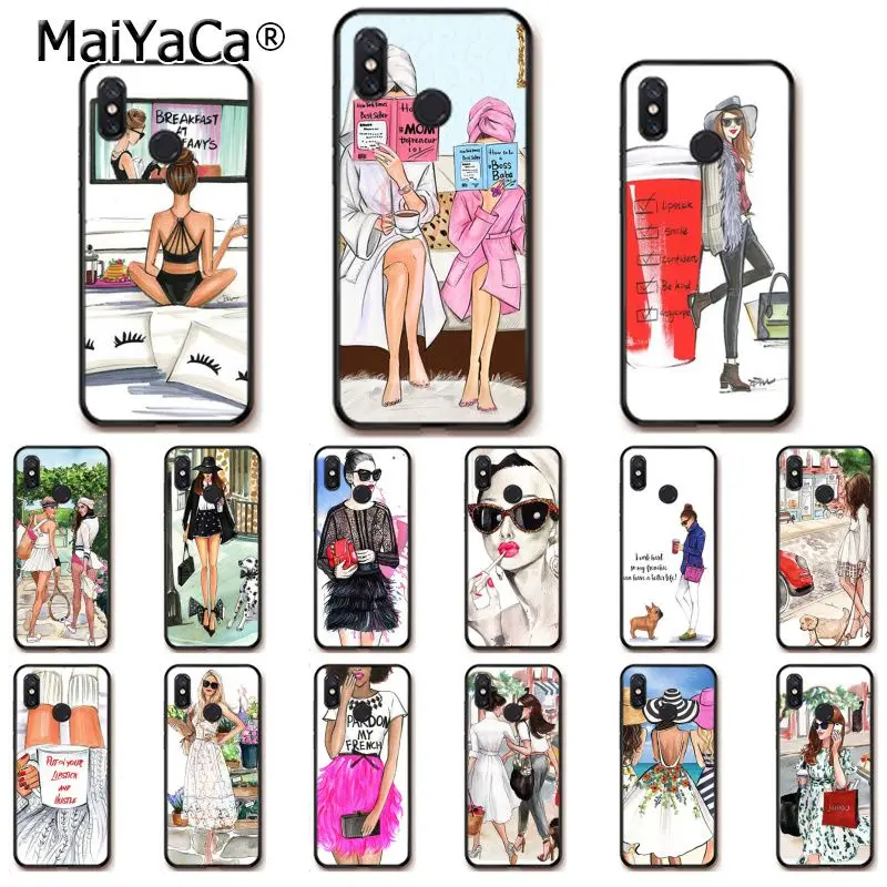 

MaiYaCa Coffee cup Fashion Mom and daughter Friend Phone Case for Xiaomi Redmi4X 6A S2 Go Redmi 5 5Plus Note4 Note5 7 Note6Pro