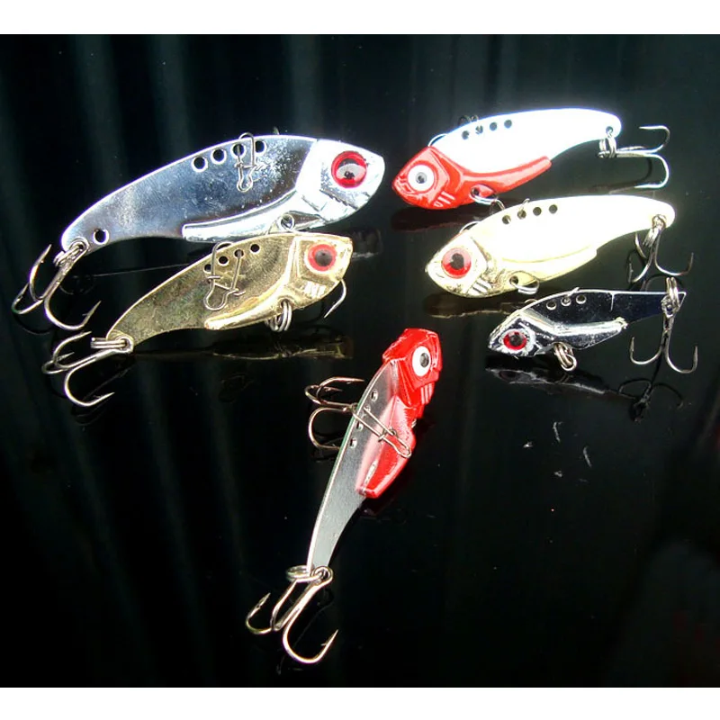 Lot 5 Pieces 4/8/10/14/20g Metal VIB Vibration Spoon Bait with Feather