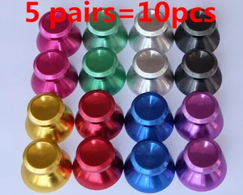 

10pcs 3D Analog metal thumb stick joystick grip cap Cover Thumbsticks Mushroom caps For microsoft xbox 360 XBOX360 controller