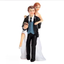 Популярные фарфор с ручной росписью настоящая любовь-Custom Статуэтка пары-Смола свадебный торт Топпер