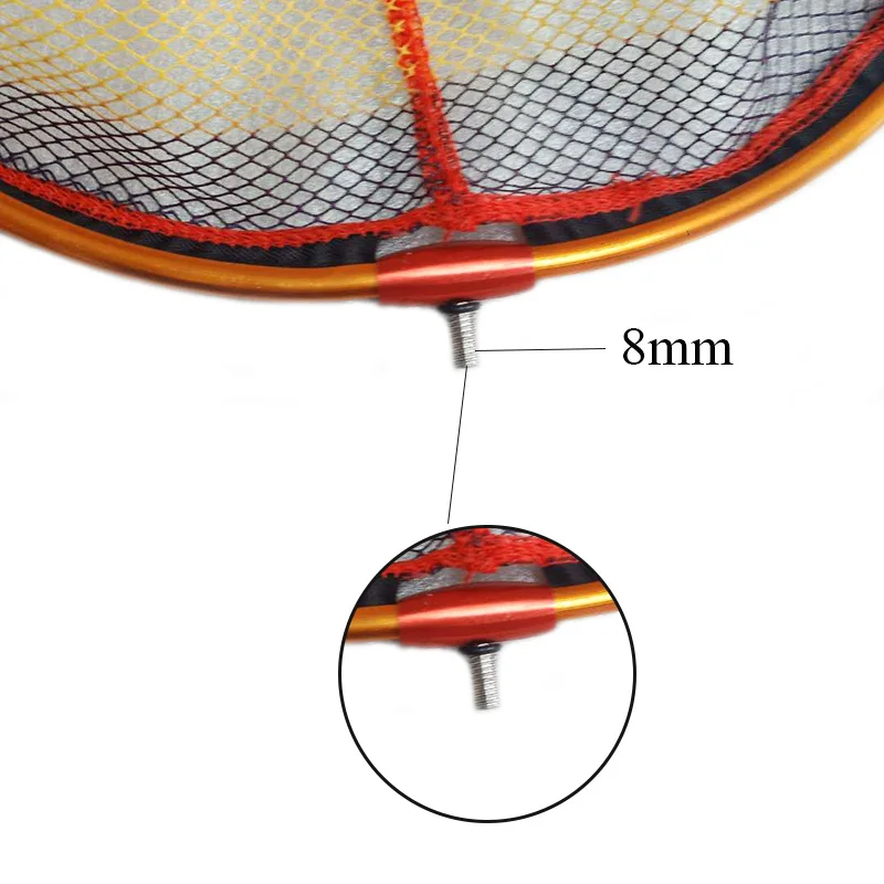Рама из алюминиевого сплава рыболовная сачок запасная головка с 8 мм резьбовой сеткой 30 см для рок/ловли карпа