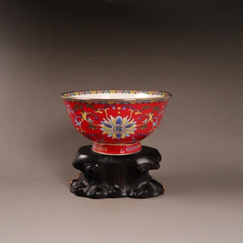 

Porcelain, Qianlong, enamel, coloured gold, pastel, lotus, necessities, home furnishings, boutique, 3 colors, optional