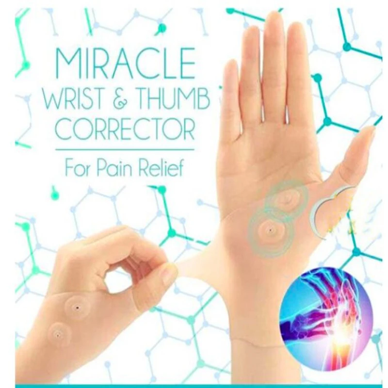 

1PC Magnetic Therapy Wrist Hand Thumb Support Gloves Silicone Gel Arthritis Pressure Corrector Massage Pain Relief Gloves