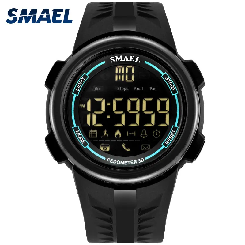 SMAEL Fashion Sport Watch Men Digital Wristwatches Bluetooth Smart LED Watches Luxury Cool Military Male Clock relogio masculino