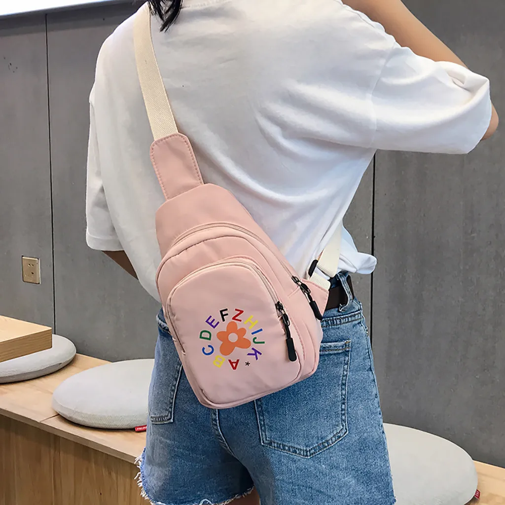

2019 Fashion Casual Sports New Chest Women Joker Crossbody Fashion Chest Pocket Shoulder Chest Waist Bags