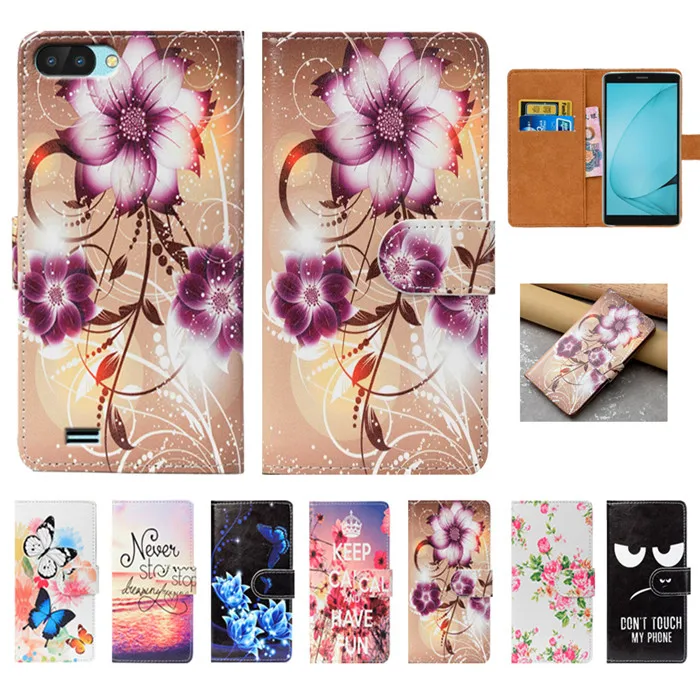 

For Blackview A20 Case High Quality Pu Leather 5.5" Print Flip Wallet Case Back Cover Book Case For Blackview A20 Cases