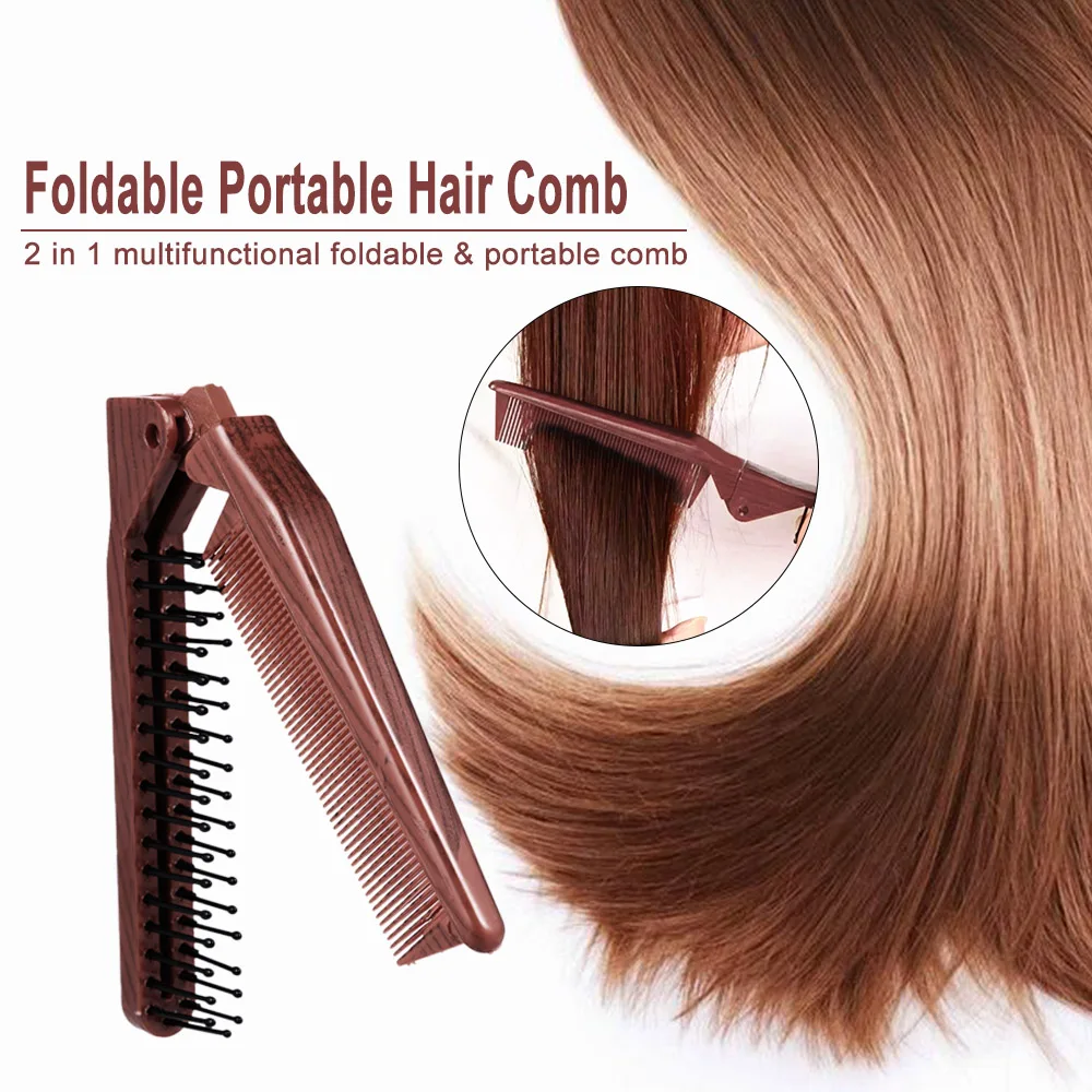 Foldable Hair Comb barber accessories Brush Anti-static Hairbrush Portable Travel Plastic Folding Detangling Hairdressing Styli Foldable Hair Comb barber accessories Brush Anti-static Hairbrush Portable Travel Plastic Folding Detangling Hairdressing Styli