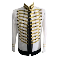 HCF по воздуху мужские 1 шт. ручная вышивка пуговицы обычные костюмы белого цвета куртка для вечерние