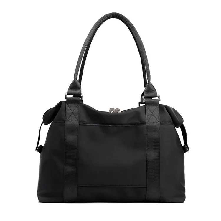 Large Capacity Women Handbags Shoulder Bags Nylon Casual Travel Beach Tote Bag Solid Ladies Hand Bag Bolsas - Цвет: Черный