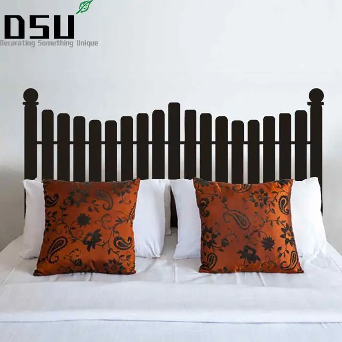 Antique Headboard Picket Fence Headboard Wall Decal Beds Decor Wall Decals Vinyl Wall Sticker Dorm Bedroom Home Wallpapers