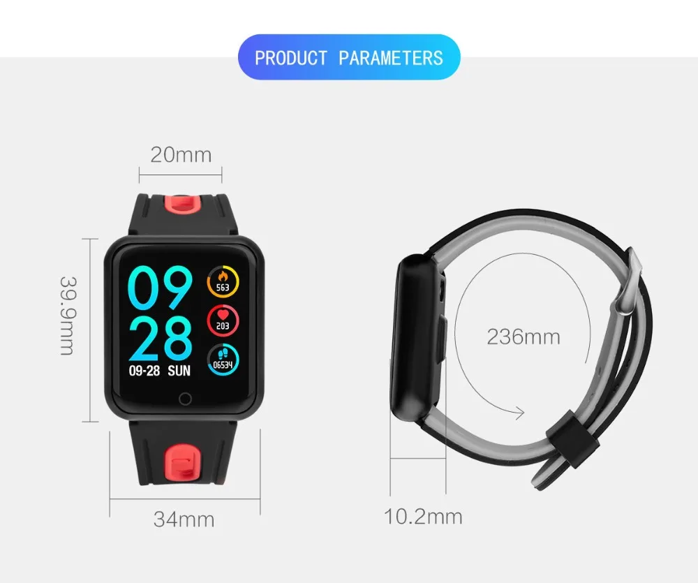 P68 женские smart watch сердечного ритма крови тонометр-оксиметр-пульсометр шаг фитнес трекер Водонепроницаемый smart watch для IOS и Android мужские часы