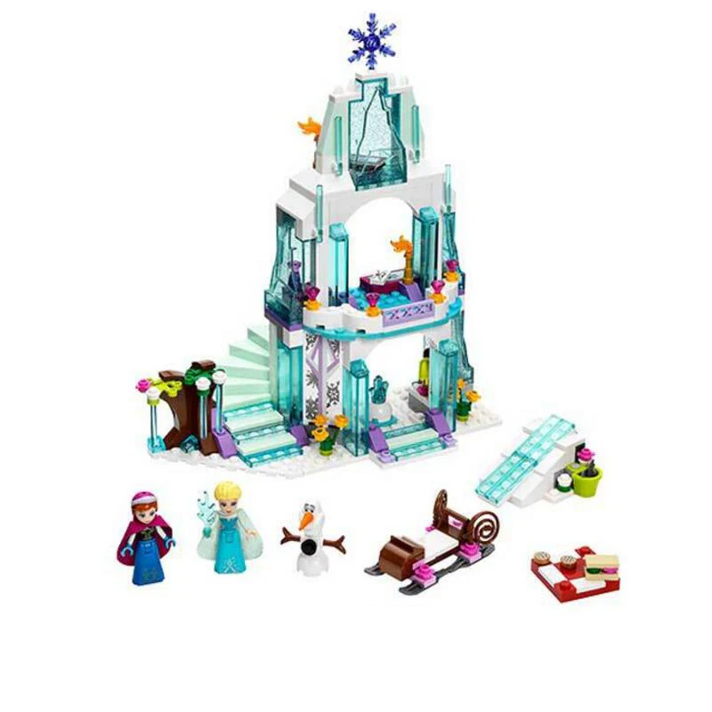 Снежная королева принцесса Эльза Анна ледяной замок Строительные блоки совместимы с принцессой Набор Модель друзья кирпичи игрушки подарок
