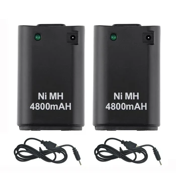 

2x 4800mAh Battery Pack + Charger Cable for Xbox 360 Wireless Game Controller Gamepads Battery Pack Xbox 360 Bateria Replacement