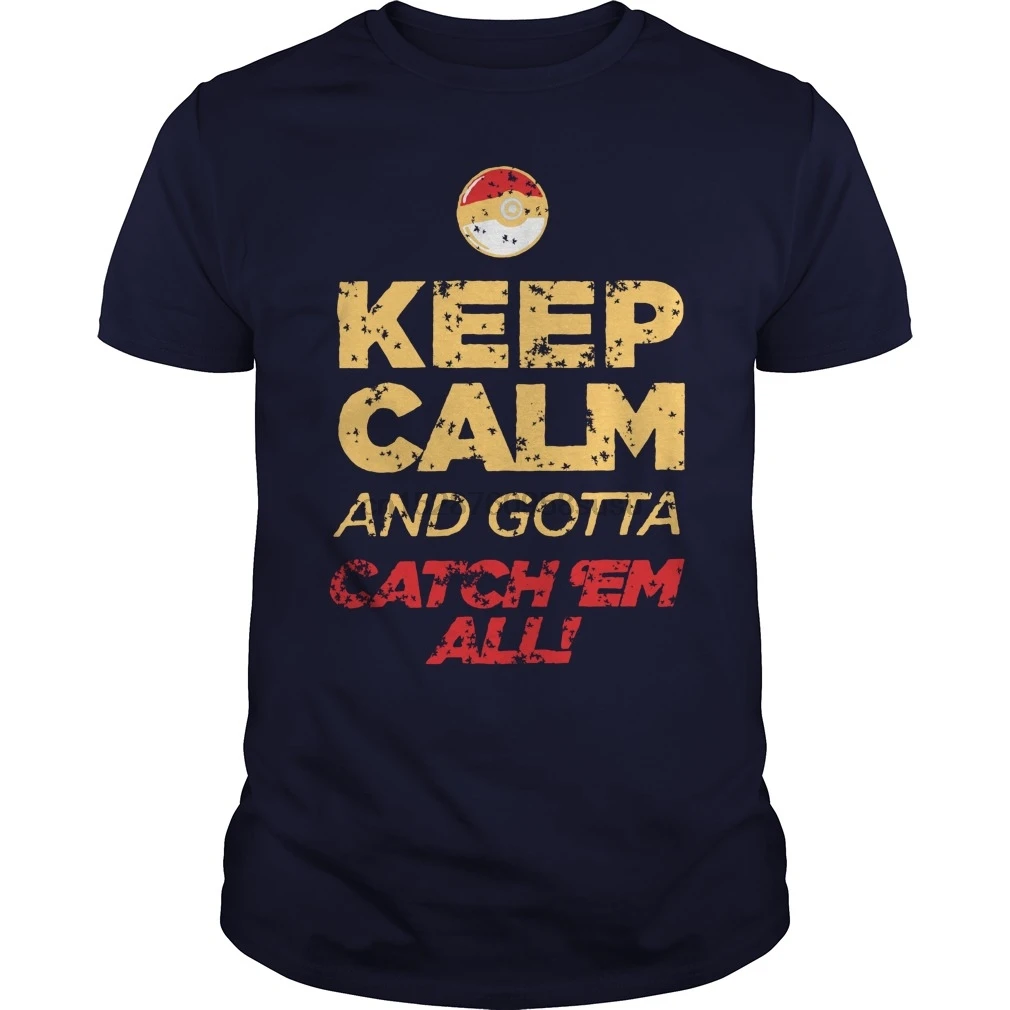 Мужская футболка с коротким рукавом Love To Be Keep Calm And Got Catch Em All крутая женская одним