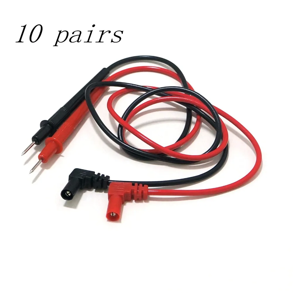 

WHCYonline 10 Pairs a lot Ammeter Test Cord Useful Universal Multimeter Multi Meter Voltmeter Lead Probe Wire Pen Cable