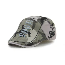 Для мужчин женский берет плоская кепка повседневные козырек дышащая Маскировочная шапка