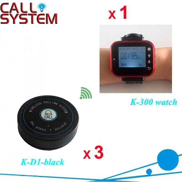 Restaurant Table Calling System 1 wrist pager 3 service