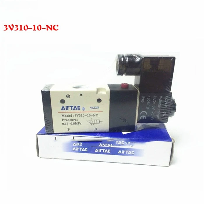 

1PCS Free shipping Pneumatic valve solenoid valve 3V310-10-NO Normally open DC12V 24V AC220V,3/8" , 3 port 2 position 3/2 way