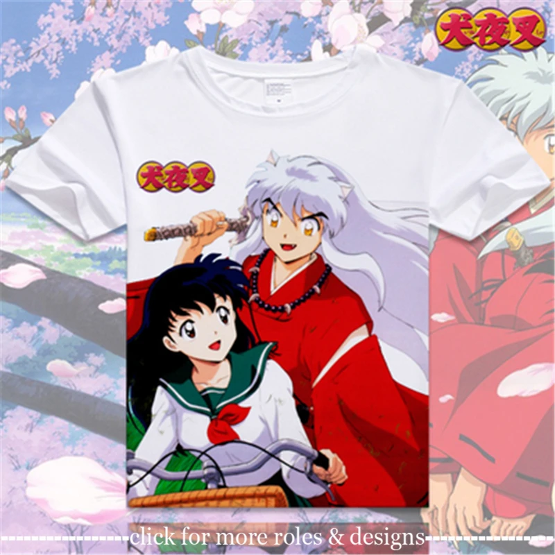 

Inuyasha Miketsukami Soushi Kikyo Kimono Sesshoumaru Cosplay Costume Cloth Unisex Short Sleeve T-shirt