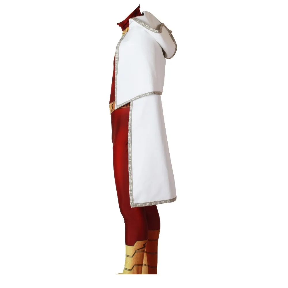Adult kids DC Comics movie Golden Shazam superhero cosplay bodysuit suit jumpsuit costume Halloween