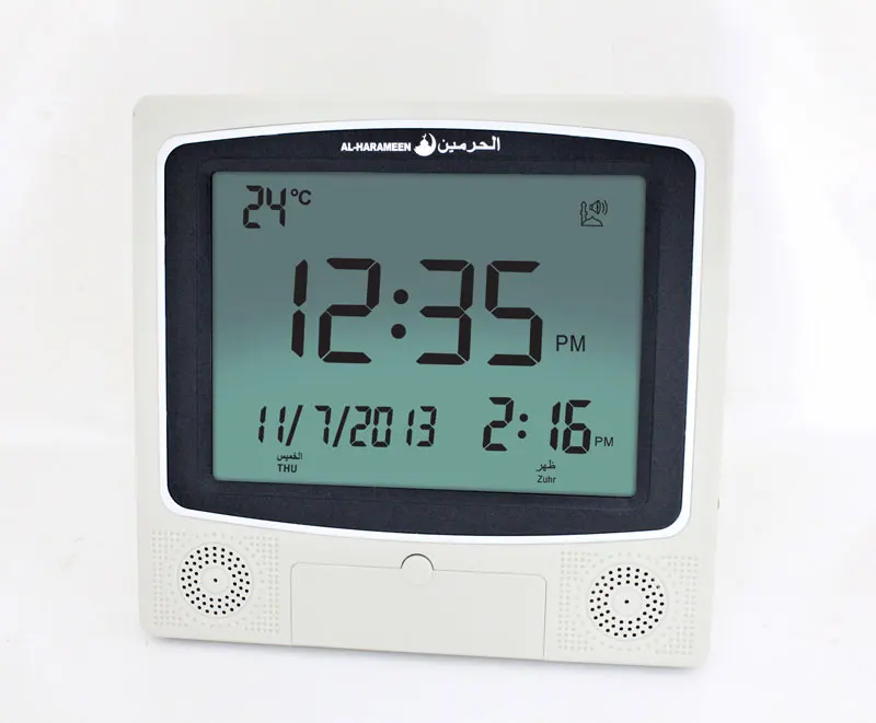 

azan clock muslim clock quran prayer clock with 1150cities temprature display,