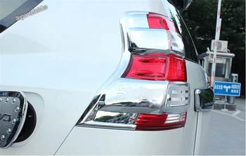 

Lapetus Accessories Exterior Chrome Side Rear Tail Trunk Lights Lamps Cover Trim 2 Pcs For Toyota Land Cruiser Prado FJ150 2018
