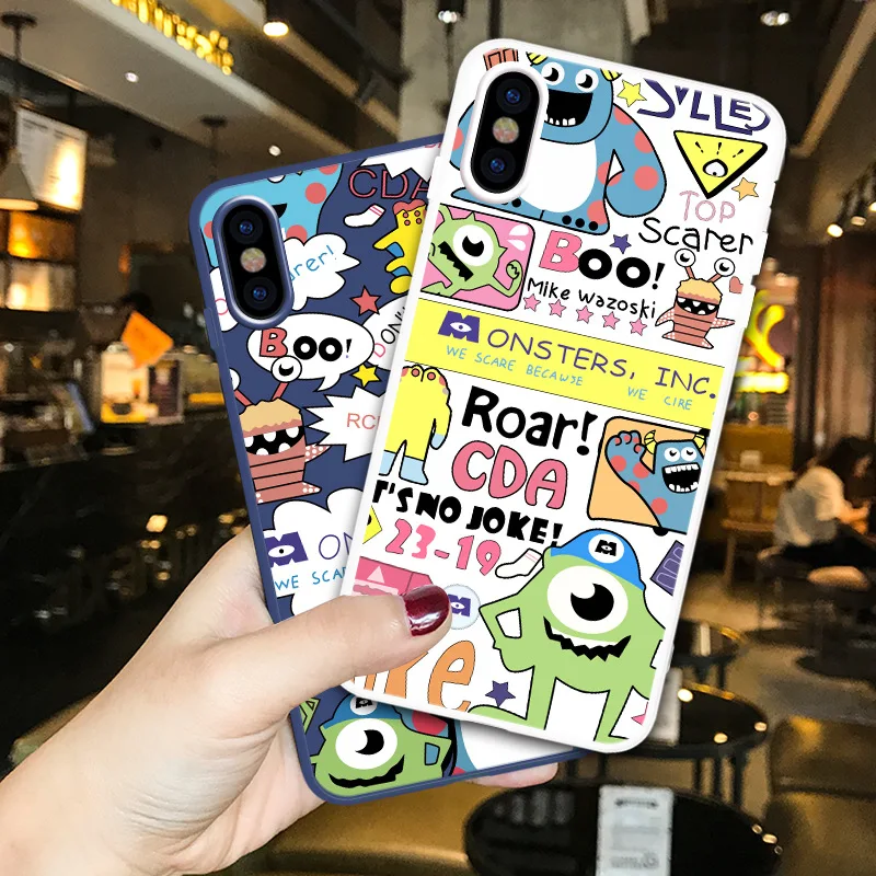 

Cartoon Monsters University phone case For iphone cover XS Max XR X Kawaii silicone case For coque iphone 8 plus 7 6 plus Fundas