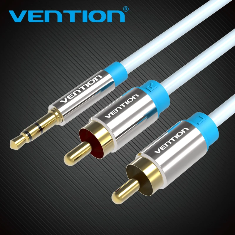 Купить Vention аудио кабели Rca 3,5 мм между ММ мужчинами Aux видео кабель одна точка двойной лотос мм 3,5 мм Jack динамик провода для автомобиля PC ТВ