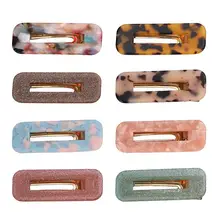 8 шт. прямоугольные шпильки для волос, модные винтажные акриловые заколки для волос, аксессуары для женщин и девочек