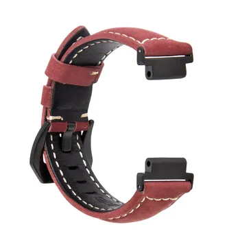 

Retro Leather Smart Watch Strap Sport Business Wristband With Spring Bar Pins For Garmin Forerunner 220 230 235 630 620 735
