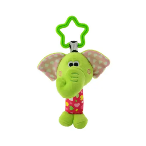 Newest Hot Kids Baby Infant Animal Plush Stroller Crib Pram Rattles Hanging Bell Play Toy Baby Rattles - Цвет: Elephant