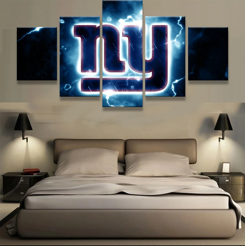 

5d DIY Diamond Painting 5 Pieces New York Giants NY Logo Modern Home Wall Decor 3D Diamond Embroidery 5pcs Home
