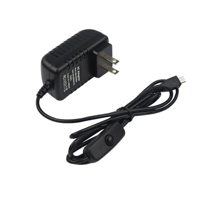 Raspberry Pi 4 Питание адаптер ON/OFF переключатель USB C 5V 3.0A US/EU/UK/AU