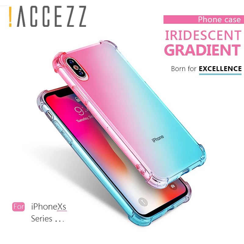 ! Роскошный Новый ультратонкий защитный 3D-чехол ACCEZZ для iphone XS/XS MAX/XR цветной мягкий