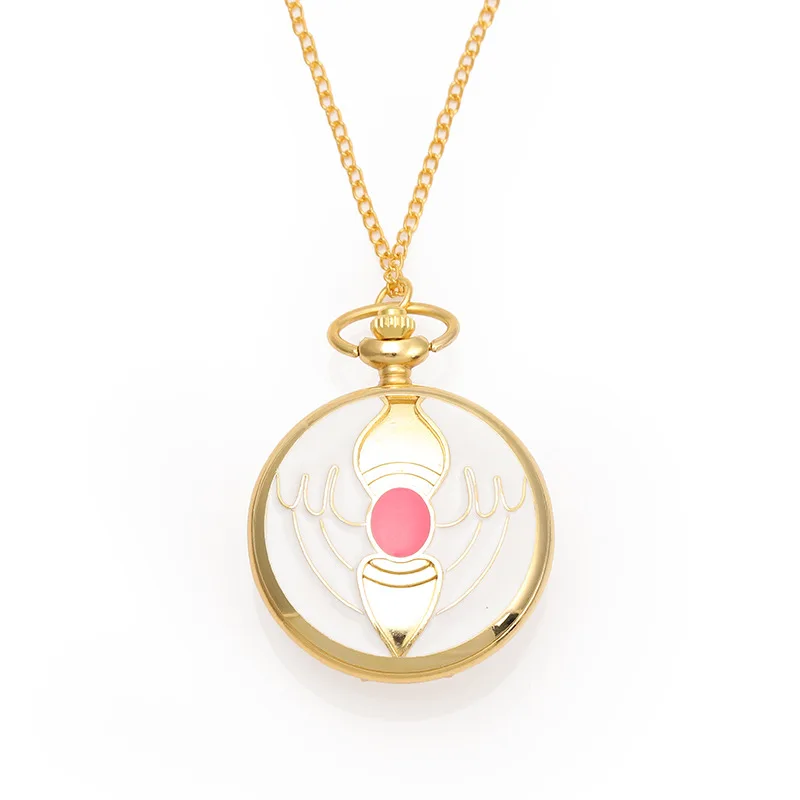 

Variety Sakura Gem Pocket Watch Student Love Metal Chain Pocket Watch Accessories Anime