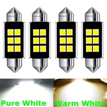4 pces festão 31mm 36mm 39mm 41mm lâmpada led c5w super brilhante 3030 smd canbus erro livre auto interior doom lâmpada estilo do carro luzes