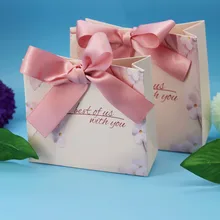 Зеленый Розовый подарочные пакеты Сувениры и подарки поле вечерние Бумага коробка конфет для Свадебные украшения Baby Shower поставки
