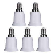 5pcs E14 to E27 Base Screw Light Lamp Bulb Holder Adapter Socket Converter E14 to E27 Lamp Holder Converters