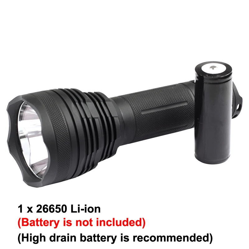 K6HD Cree XHP35 HD белый 6500 К/нейтральный белый 5000 К/теплый белый 3000 К 2600 люмен 5-режим светодиодный фонарик-черный (1x26650)