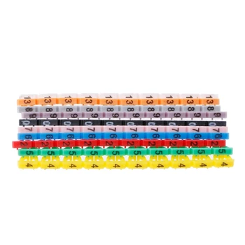 

100Pcs/Set Colorful Numeric Cable Label Mark For RJ45 RJ11 RJ12 Network Cable