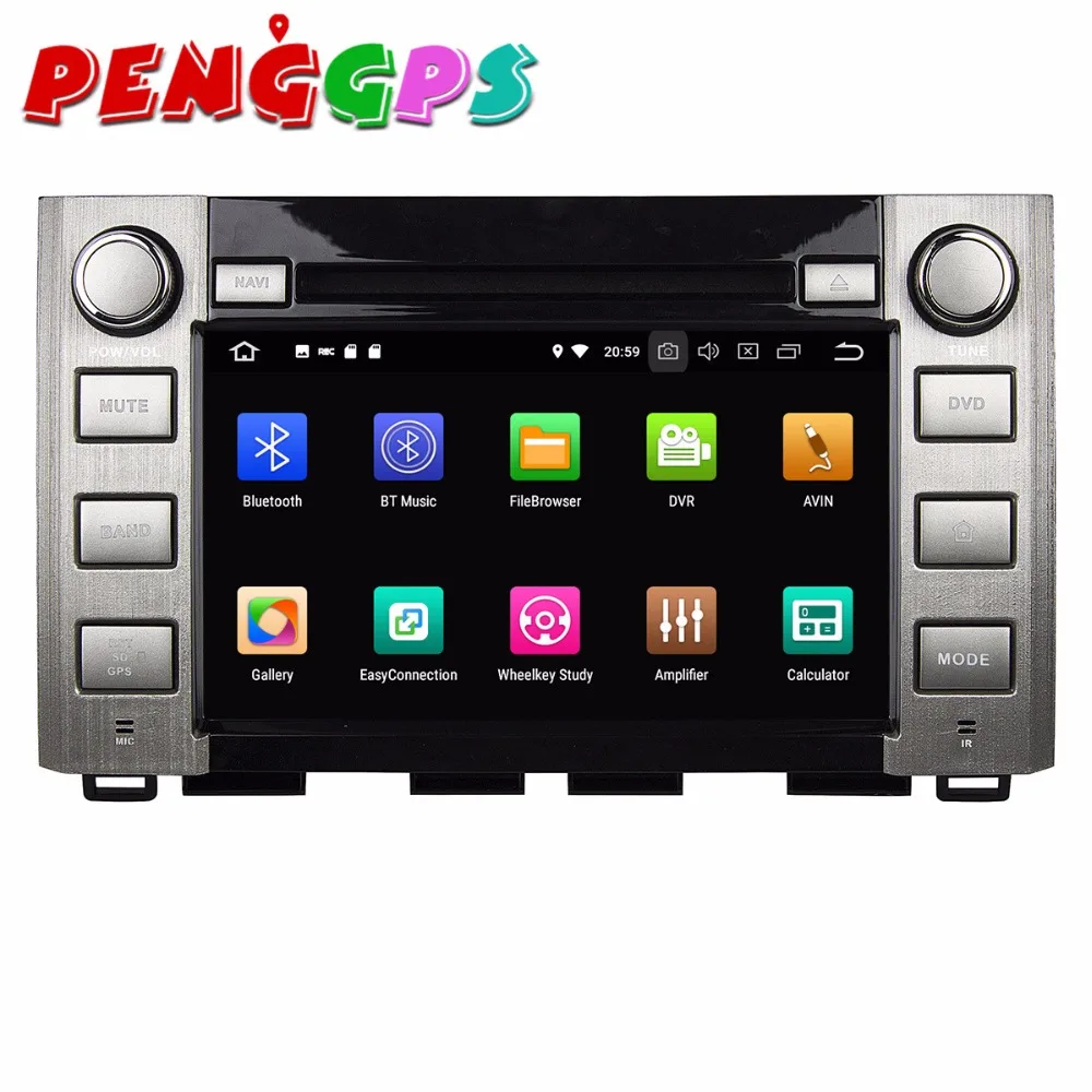 Top 2 din Car DVD Player GPS Navigation Headunit Android 8.0 7.1 For Toyota Sequoia Tundra 2014 2015 2016 Car Stereo Auto Multimedia 2